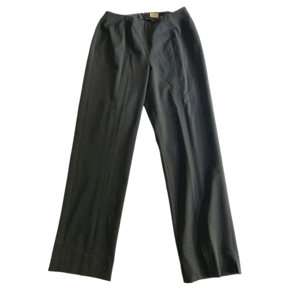 Caslon Pants Womens 10 Black Twill Stretch Dress Flat Front Work Career NWT